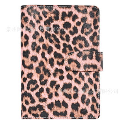 Amazon Cross-border A6 Leopard Macaron Notebook Loose-leaf Creative Cash Deposit Book Budget Plan Book