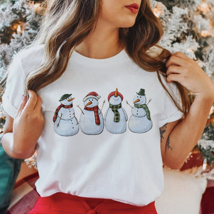 Women's New Product Merry Christmas Christmas Theme Christmas Tree plus size Trendy Top T-Shirt Women