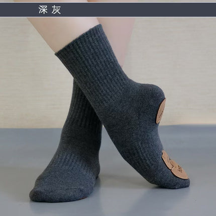 Children's modern dance socks adult ballet non-slip middle tube Chinese dance three-piece bottom folk dance cat claw training cotton socks