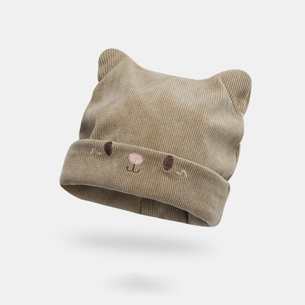 2025 New Cute Bear Knitted Hat Autumn and Winter Warm Face Small Knitted Hat Women Winter All-match Cold Protection