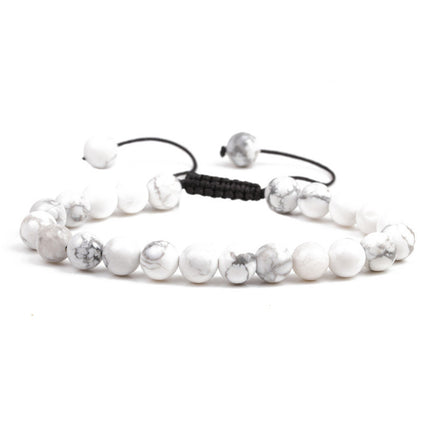 Amazon Hot Selling Natural Stone Beaded Bracelet 8mm Adjustable Size Blue Pine Volcanic Stone Bracelet Manufacturers in stock