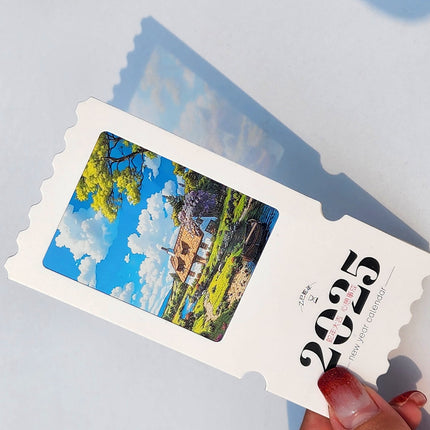 2025 calendar retro ticket stub reverse light and shadow photo ticket stub box blank ticket stub homemade light and shadow photo in stock