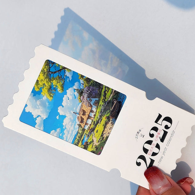 2025 calendar retro ticket stub reverse light and shadow photo ticket stub box blank ticket stub homemade light and shadow photo in stock