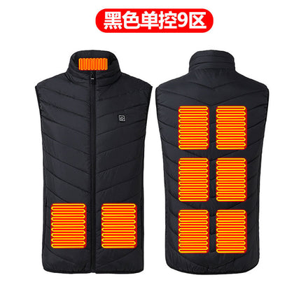 Cross-border Explosions Winter Heating Vest Three-gear Intelligent Adjustment USB Power Supply Cold-resistant Warm Heating Clothing for Men and Women