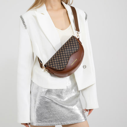 2025 New Retro Texture Small Bag Women's Popular Versatile Crossbody Bag Fashionable Shoulder Underarm Bag Saddle Bag