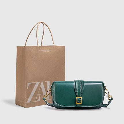 Z bag cross-border new tofu bag green classic buckle single shoulder messenger bag mini all-match small square bag