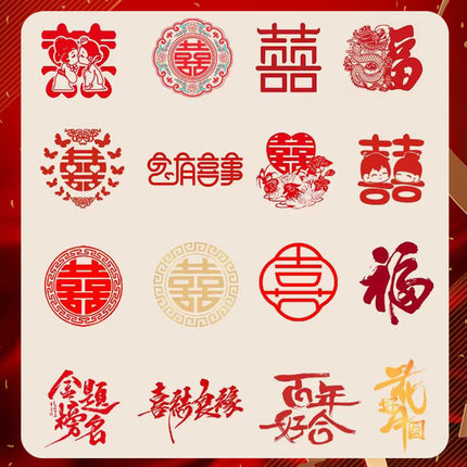 Red Apron for Weddings and Celebrations, Customized with Logo Printing, Suitable for Wedding Banquets, Festive Workwear, and as a Helper Apron