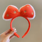 Red three-dimensional bow hoop (J0551)