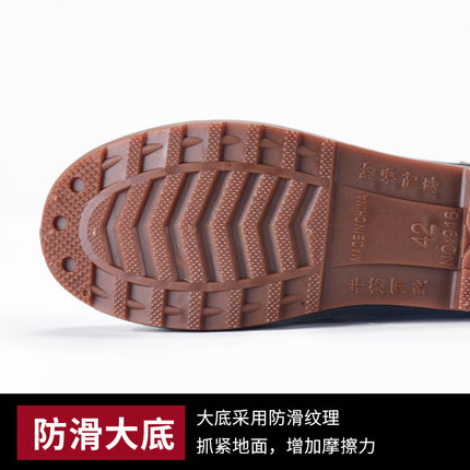 High-top rain boots men's acid and alkali-resistant mid-calf water shoes labor protection shoes rain boots water boots rubber shoes overshoes agricultural shoes work shoes