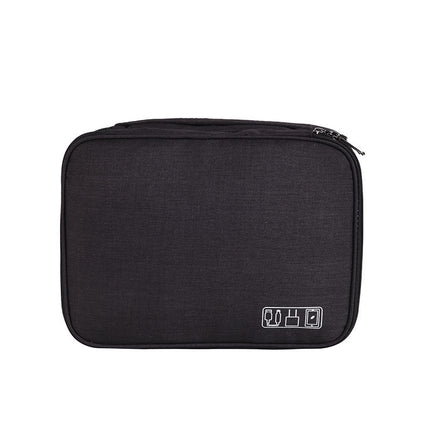 Oxford Cloth Data Cable Storage Bag, Cosmetics Travel Portable Handbag, Large Capacity Waterproof Portable Storage