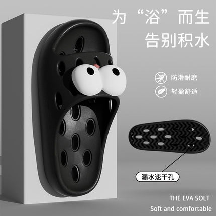 Bathroom Bath Slippers Women's Non-slip Quick-dry Home Four Seasons Hollow Leakage Shower Toilet Special Sandals for Men