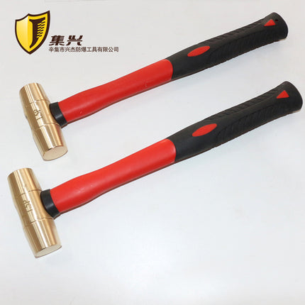 Explosion-Proof Brass Cylinder Hammer Explosion-Proof Brass Cylinder Round Head Hammer Hand Hammer Gas Station Accessories Copper Hammer 0.5P-3P