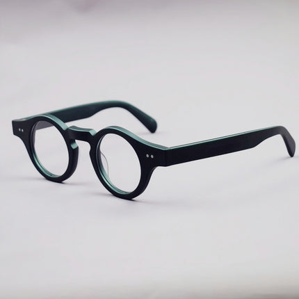 New Niche Retro Round Frame Stylish Classic Daily Versatile Plate Glasses Frame for Men and Women with Myopia and Anti-Blue Light