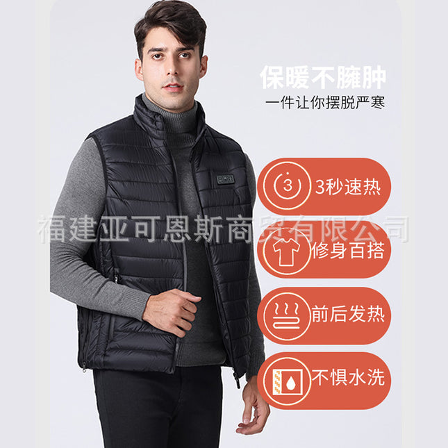 Cross-border Intelligent Heating Vest Zone 15 Three-control Heating Vest Adjustable Electric Heating Vest Winter Warm Clothes