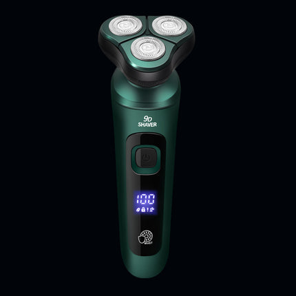 Cross-Border New 9D Floating Electric Shaver Intelligent Digital Display Beard Shaver Full Body Washable Multi-Function Shaver
