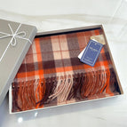 Brick red plaid + high-end gift box gift bag