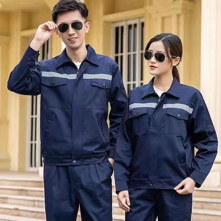 Middle-Aged Sinopec Workwear Welder Workshop Cotton Suit Men's Electric Welding Anti-Scalding Wear-Resistant Labor Protection Clothing Cotton Men's Long-Sleeve Clothing