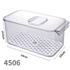 4506. transparent box-with lid and drain 1 pet high transparency