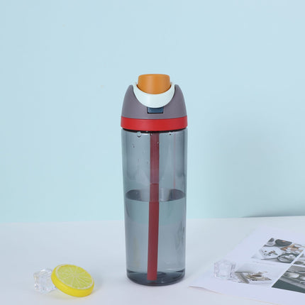 Cute High-Appearance Water Bottle with Straw for Girls, Suitable for Sports and Outdoor Use, Children's Plastic Cup, Gift, Household Water Jug, Leak-Proof and Sealed