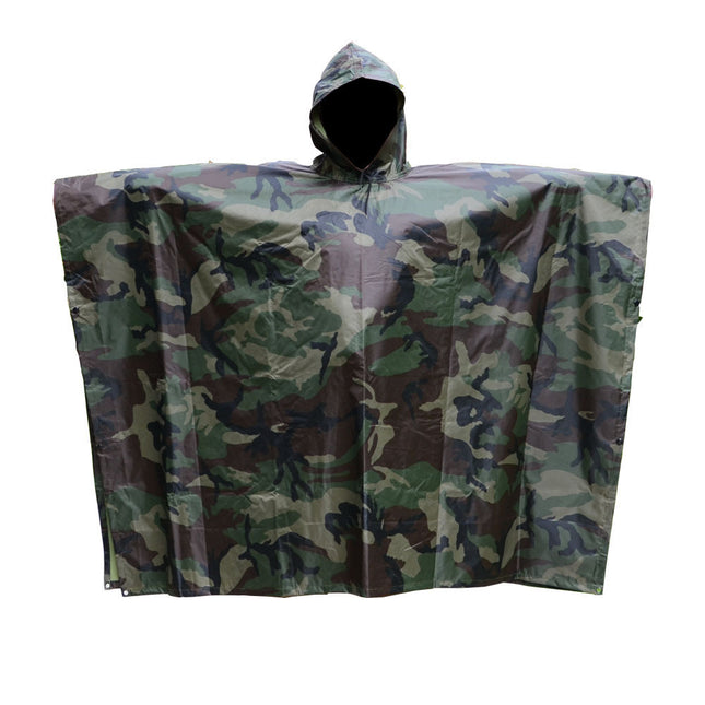 Foreign Trade Camouflage Raincoat, Heavy Rain Oxford Cloth, Full-Body Integrated Adult Outdoor Mountaineering Poncho, Rainproof Outdoor Hiking