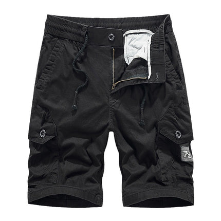 Multi-pocket Crock Pants Men's Summer Mountain Camping Trendy Washed Loose Trendy Brand Men's Stretch Casual Shorts Men's