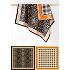 W7003-khaki leopard print / 70*70cm