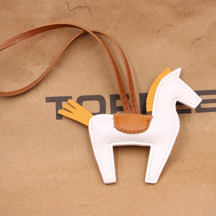 Right now, the year of the horse pony leather leather luggage pendant car key chain pu pendant clothing accessories