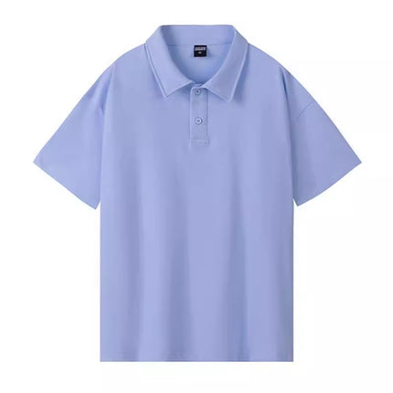 260 grams of heavy 32 double yarn cotton fashion lapel short sleeve POLO shirt men's and women's street trend can be customized