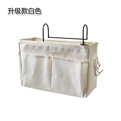Student Dormitory Storage Bag with Bedside Hooks, Multifunctional Dormitory Storage, Multi-Pocket Wall-Mounted Storage Bag