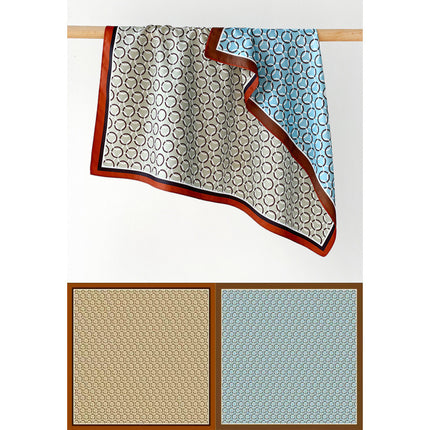Cross-border double-sided two-color silk scarf ladies leopard print scarf print twill silk senior sense 70cm square towel wholesale