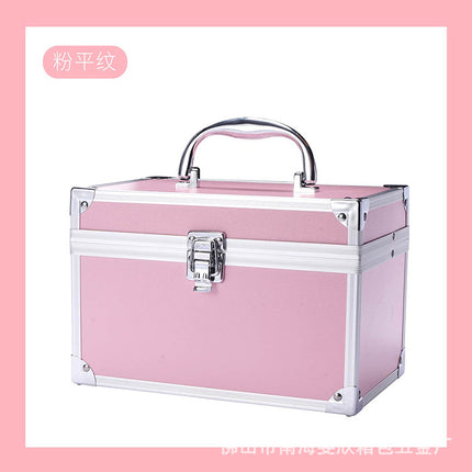 Professional ear picking and foot washing KTV practical toolbox single open double-layer cosmetic case with mirror beauty eyelash storage box