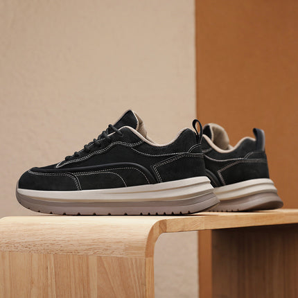 sneaker Men's 2025 Spring New Fashionable All-match Casual Shoes Mesh Breathable Lightweight Platform Lace-up Forrest Gump Shoes