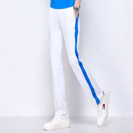 Spring Summer Autumn White Sports Pants Thin Men's and Women's Jiamusi Square Dance School Games Aerobics Hiking Team Pants