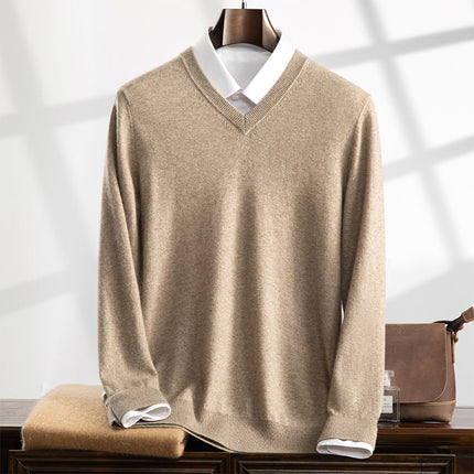 V-Neck Cashmere Sweater Men / Pull Col V Cachemire