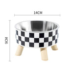 Plaid goblet bowl stainless steel / Independent color box packaging