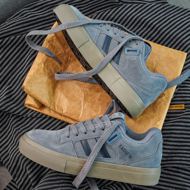 2025 New Fashion Low-top Niche Casual Men's Shoes All-match Fashion wine red Bread Shoes Student Board Shoes