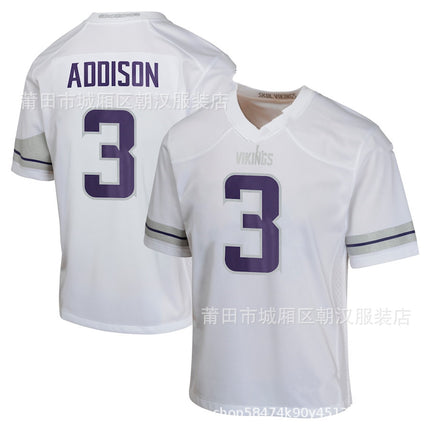 Foreign trade wholesale ball Vikings football jersey 19# Thielen 33# COOK 18 Jefferson