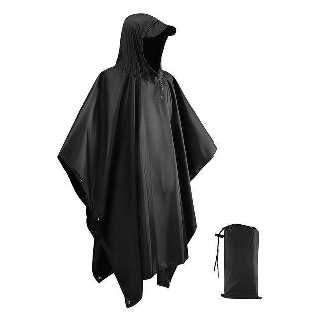 Foreign Trade Multifunctional Poncho Raincoat Unisex Poncho Outdoor Three-In-One Waterproof Raincoat Cycling Hiking Camping Style