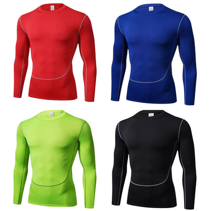 Fitness clothes long-sleeved men's basketball tights training clothes quick-drying breathable outdoor running football bottoming compression top