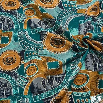 Hemp Cotton Digital Printed Fabric Yunnan Lijiang Retro Bohemian Fabric Hotel Pillow Bar Tablecloth
