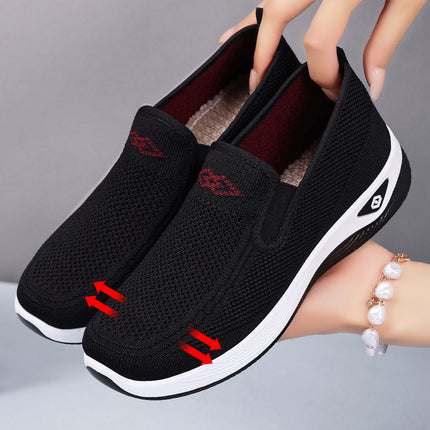 Women's Shoes 2026 Spring New Style Old Beijing Cloth Shoes Cross-Border Women's Shoes Middle-Aged and Elderly Mother's Shoes Slip-On Flat Shoes