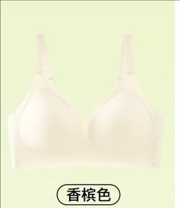 Autumn and Winter New Seamless Jelly Gel Small Chest Push-up Underwear Women's Comfortable Non-rims Anti-sagging Drop Cup Bra