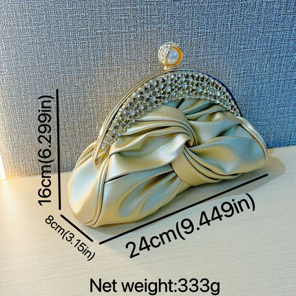 New Cross-border Socialite Clutch Bag Rhinestone Evening Dress Women's Bag Chain Crossbody Bag Evening Banquet Bag Gift Bag Bridal Bag