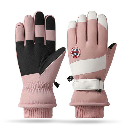 Ski Gloves for Autumn and Winter Couples, Men and Women, Cycling Warm Fleece-Lined Thickened Touchscreen Sports Cold-Proof Thick Warm Gloves
