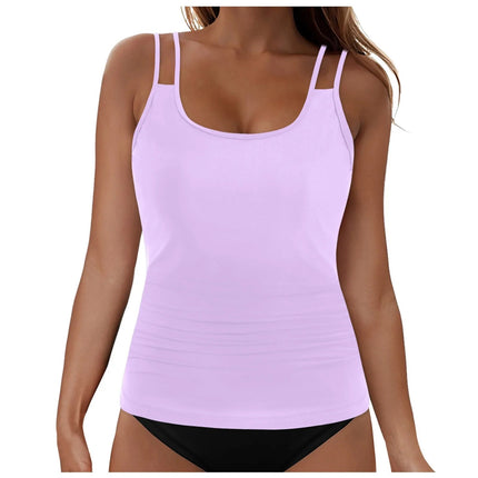 [Set] 2025 New Women's Split Swimsuit Digital Printing European and American Large Size Tankini Dropshipping