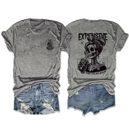 Amazon cross-border foreign trade expensive difficult and summer new fashion trend short sleeve women