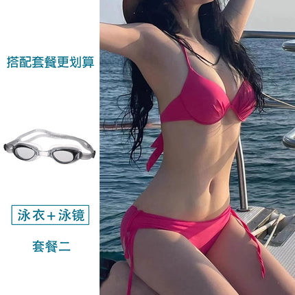 2024 New Sexy Steel Trucked Bikini Swimsuit Women's Pure Slimming Hot Spring Seaside Vacation Swimwear