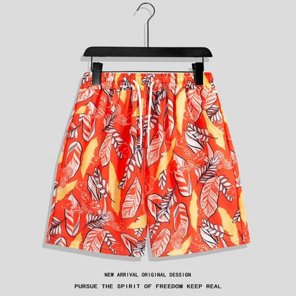 Summer Beach Shorts for Men Trendy Brand Ins Loose Sports Five-Point Quick-Dry Floral Shorts Trendy Couple Casual Large Shorts