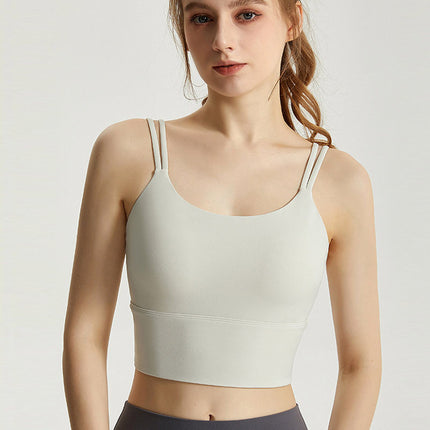 One-piece Sports Underwear Women's Anti-shock and Anti-sagging High-strength Running Bra Yoga Vest Women's Fixed Cup Cross-border