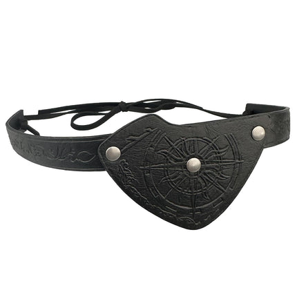 Halloween Pirates of the Caribbean Single Eye Mask Vintage Leather Single Eye Mask Medieval Gothic Single Eye Mask